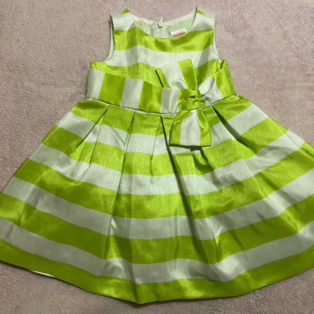 Green and White striped Gymboree Dress